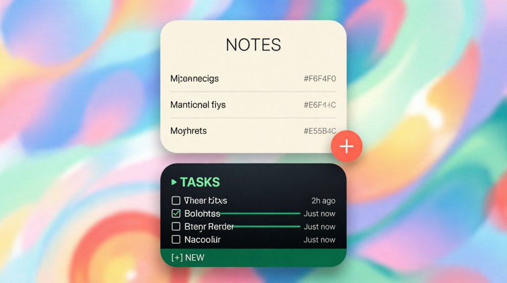 Paper-style Android widgets preview